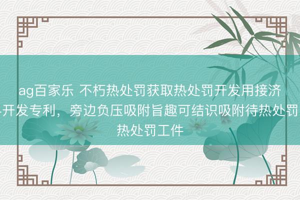 ag百家乐 不朽热处罚获取热处罚开发用接济上料开发专利，旁边负压吸附旨趣可结识吸附待热处罚工件