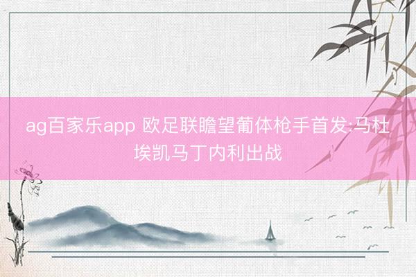 ag百家乐app 欧足联瞻望葡体枪手首发:马杜埃凯马丁内利出战