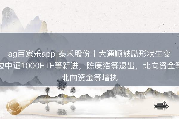 ag百家乐app 泰禾股份十大通顺鼓励形状生变：南边中证1000ETF等新进，陈庚浩等退出，北向资金等增执